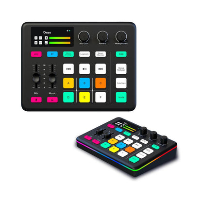 DILVO STREAM MIX LITE 音訊混音器正面與斜角產品圖