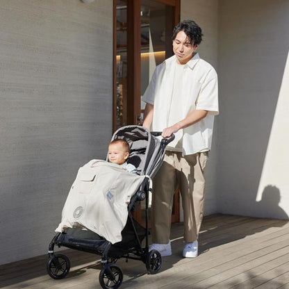 BabyHopper 嬰兒揹巾風扇罩 R26 嬰兒推車使用情境