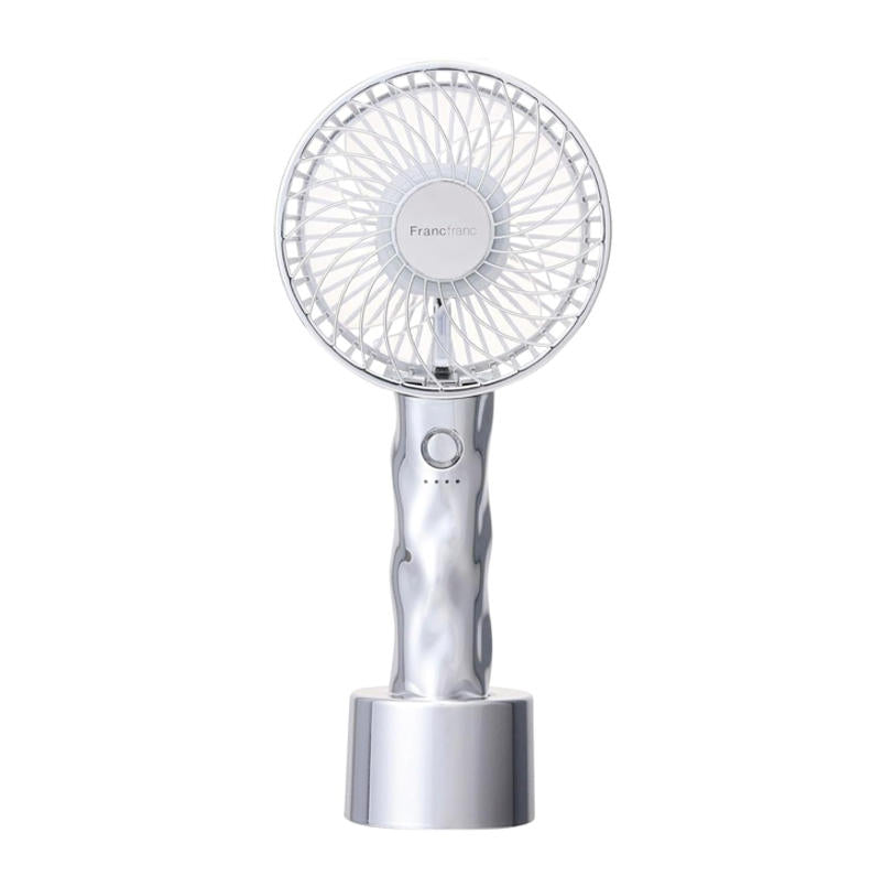 Francfranc Frais Handy Fan 2026 手持風扇 波浪銀 