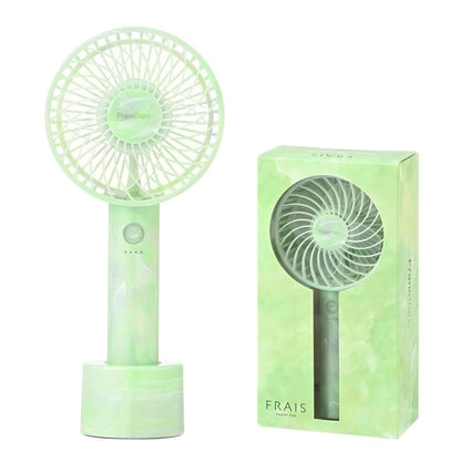 Francfranc Frais Handy Fan 2026 手持風扇 大理石綠 USB-C充電 附掛繩與底座