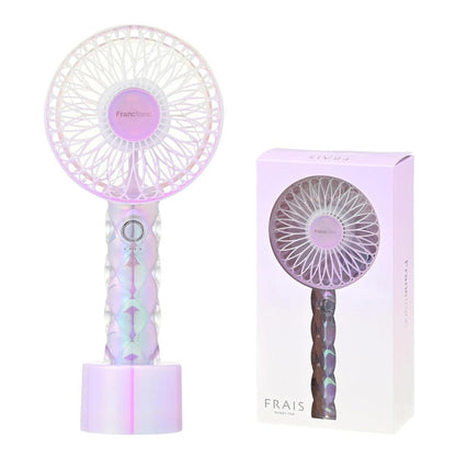 Francfranc Frais Handy Fan 2026 手持風扇 果凍紫 USB-C充電 附掛繩與底座