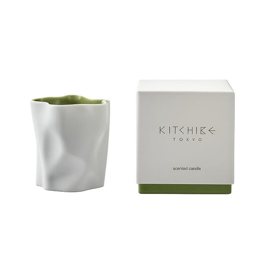 KITCHIBE Crinkle Candle 日本香氛蠟燭 抹茶款 瀨戶白瓷 180g
