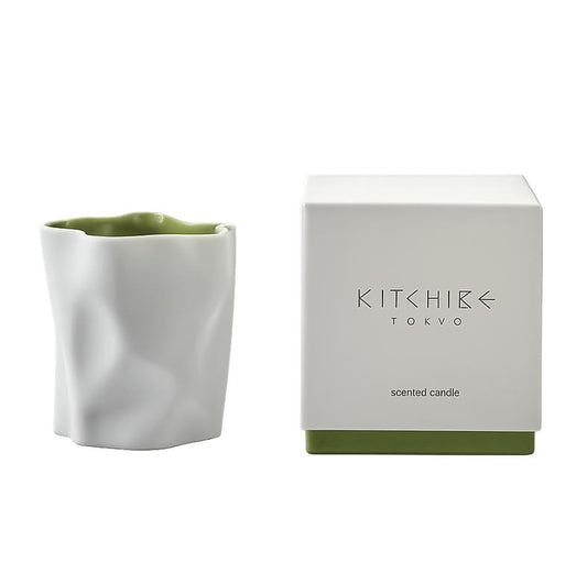 KITCHIBE Crinkle Candle 日本香氛蠟燭 抹茶款 瀨戶白瓷 180g