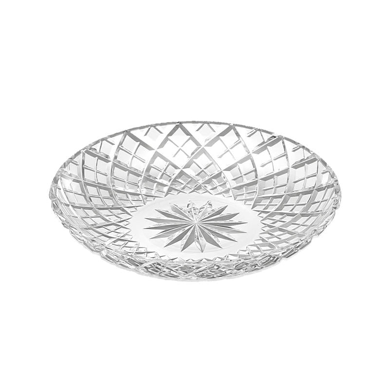KAGAMI江戶切子矢來重紋透明水晶玻璃小盤13.5cm M565-1564
