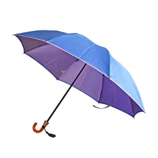 小宮商店 KASANE 甲州織藍紫晴雨兩用折疊傘 日本製