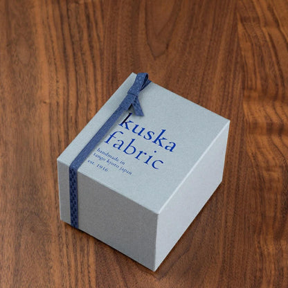 kuska fabric Fe-9 京都丹後手織真絲深海軍藍領帶 包裝禮盒