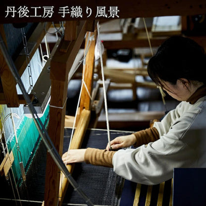 kuska fabric Fe-9 京都丹後手織真絲深海軍藍領帶 製作場景
