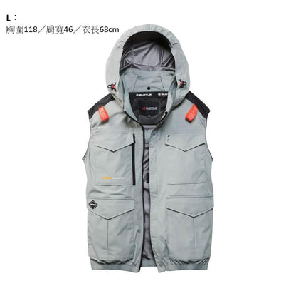 BURTLE AC2104鋼鐵灰高背空調背心 L 