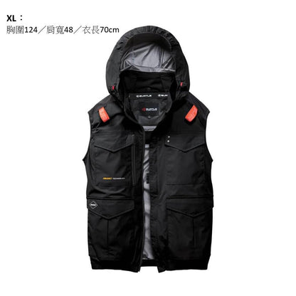 BURTLE AC2104黑色高背空調背心 XL