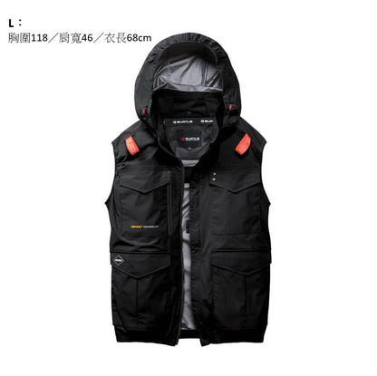 BURTLE AC2104黑色高背空調背心 L 
