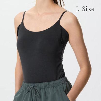 UNIQLO 女裝 AIRism 細肩帶背心黑色L碼