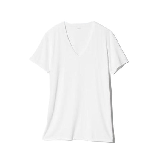 UNIQLO男士AIRism白色V領短袖內搭T恤
