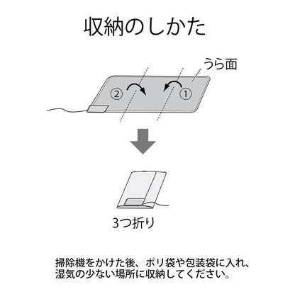 Panasonic 國際牌 DC-PK3-T 棕色電熱地墊 收納方法示意