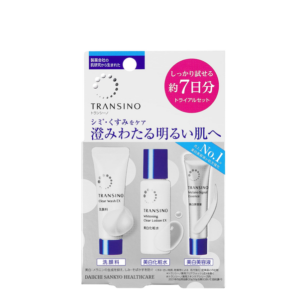 【TRANSINO】第一三共 藥用護膚試用裝約 7 天套裝  化妝水 美容液 洗面乳