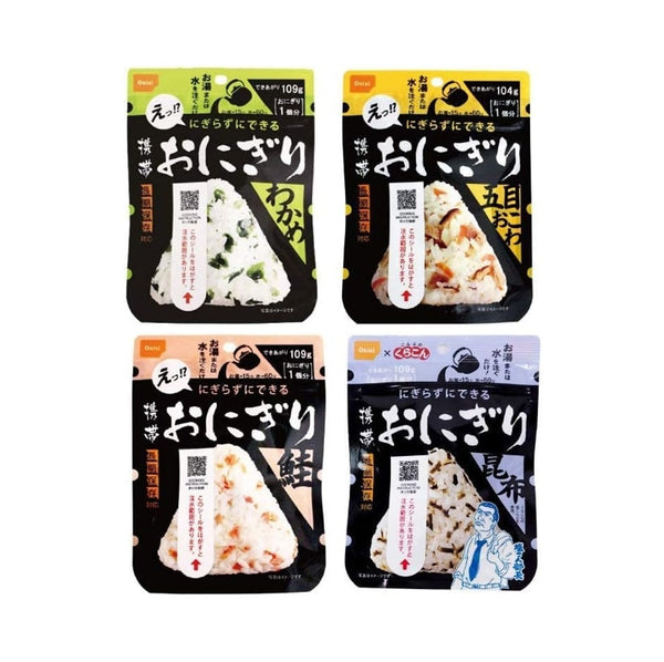 【Onisi】尾西食品 防災 避難 飯糰 4種口味×2（5年保存期）