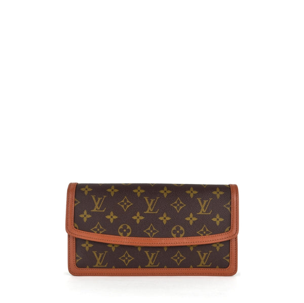 LV 二手正品 中古紅皮老花信封包26 手拿包 Louis Vuitton Pochette Dame PM（Used A）