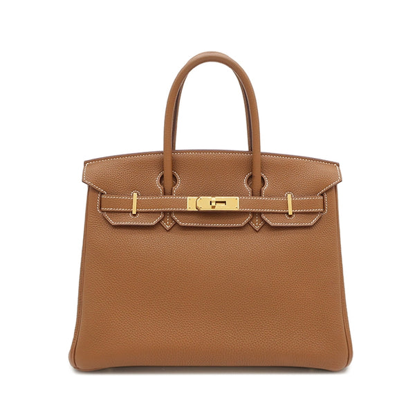 Hermes second-hand authentic second-hand Birkin bag 30 golden brown HERMES Birkin30 Gold (Used A)