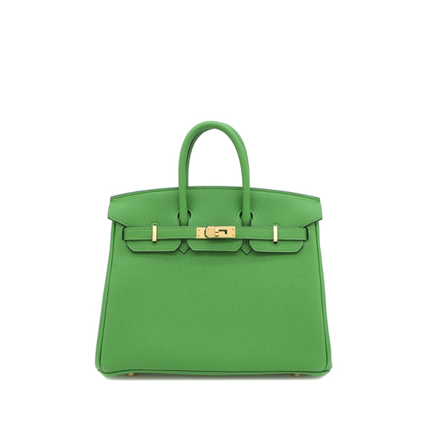 Hermès second-hand genuine platinum 25 Yucca green HERMES Birkin25 Vert Yucca A8 (Almost new)