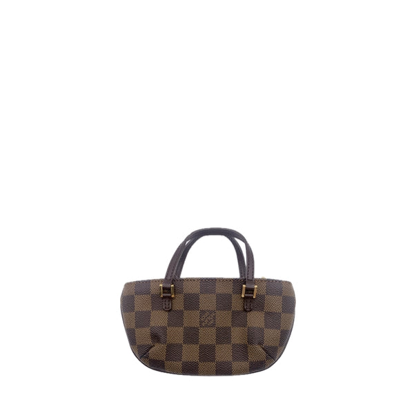 LV 二手正品 中古棋盤格迷你小袋子 Louis Vuitton Damier Mini Pouch（Used A）