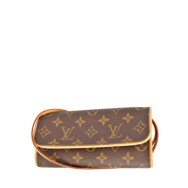 LV 二手正品 中古老花信封包 Louis Vuitton Pochette Twin PM（Used AB）