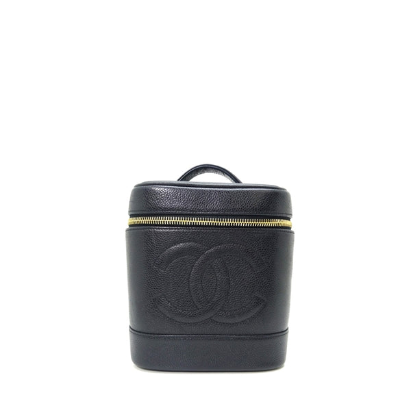 香奈兒  二手正品 中古魚子醬化妝包 CHANEL Caviar Cosmetic Vanity Bag（Used AB）