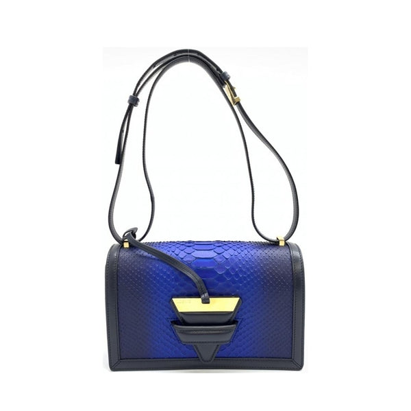 LOEWE 二手正品 中古蟒蛇皮葉子包 Loewe Python Barcelona Shoulder Bag（Used A）