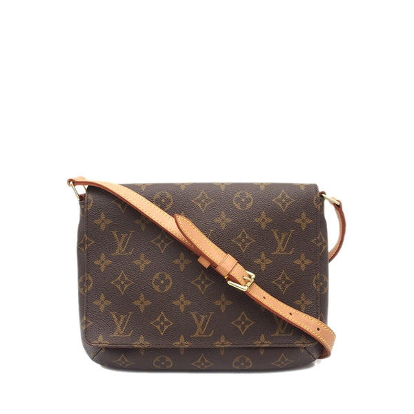 LV 二手正品 中古老花王菲包 Louis Vuitton Musette Tango Short （Used A）