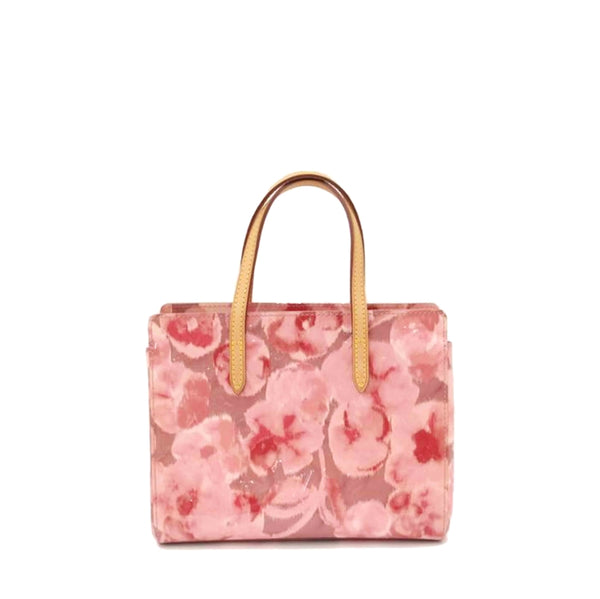 LV 二手正品 中古山茶花漆皮薇薇安手提包 Louis Vuitton Catalina BB Rose Ikat Flower（Used A）