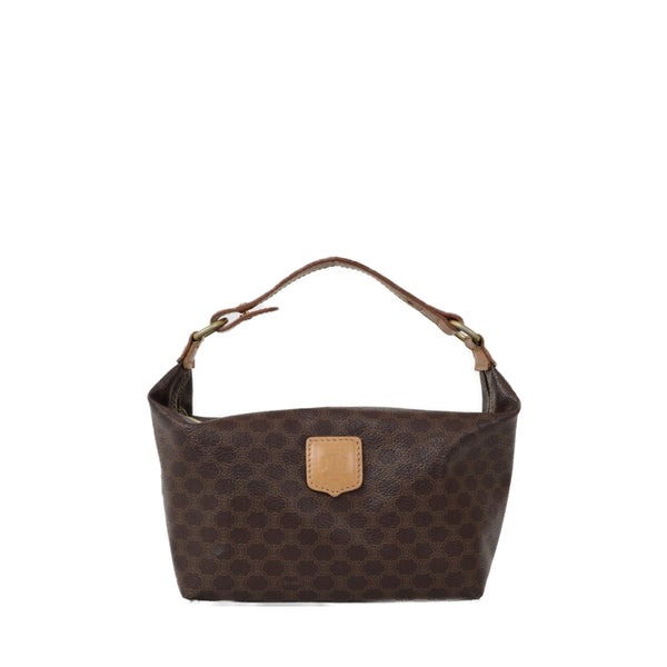 Celine 二手正品 中古老花飯盒包 Macadam Mini Handbag （Used AB）