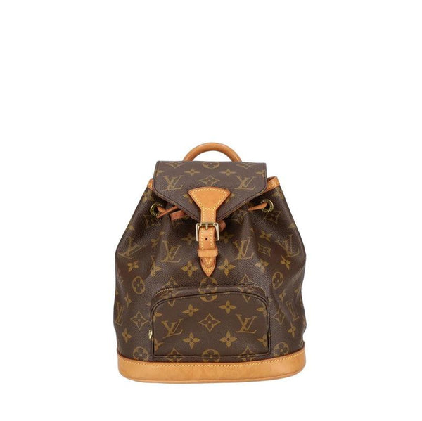 LV 二手正品 中古老花後背包 小號 Louis Vuitton Mini Montsouris Backpack（Used AB）