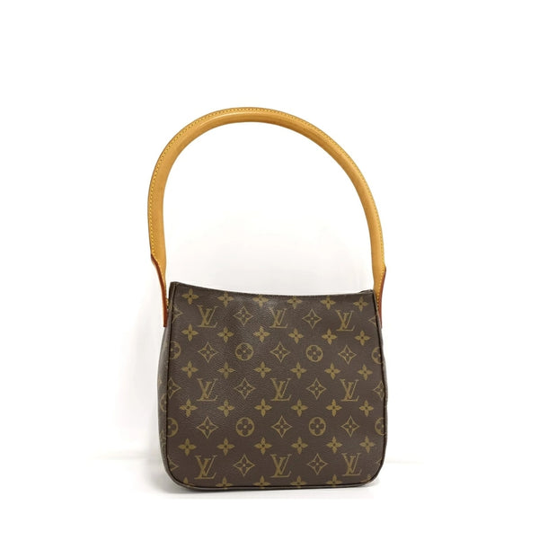 LV 二手正品 中古老花腋下包 Louis Vuitton Looping MM （Used AB）