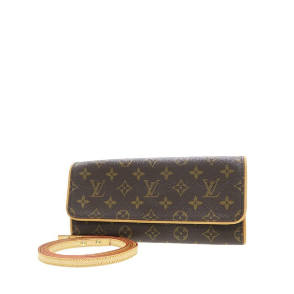 LV 二手正品 中古老花信封包 Louis Vuitton Pochette Twin GM（Used A）