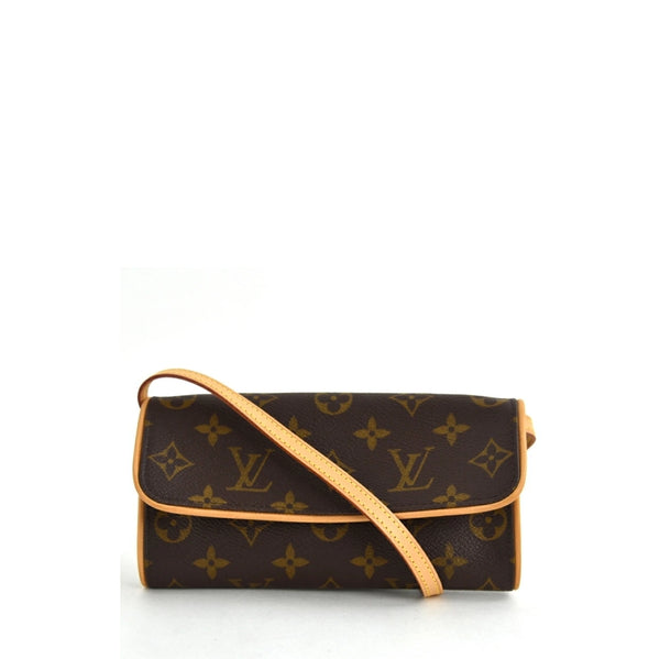 LV 二手正品 中古老花信封包 Louis Vuitton Pochette Twin PM（Used A）