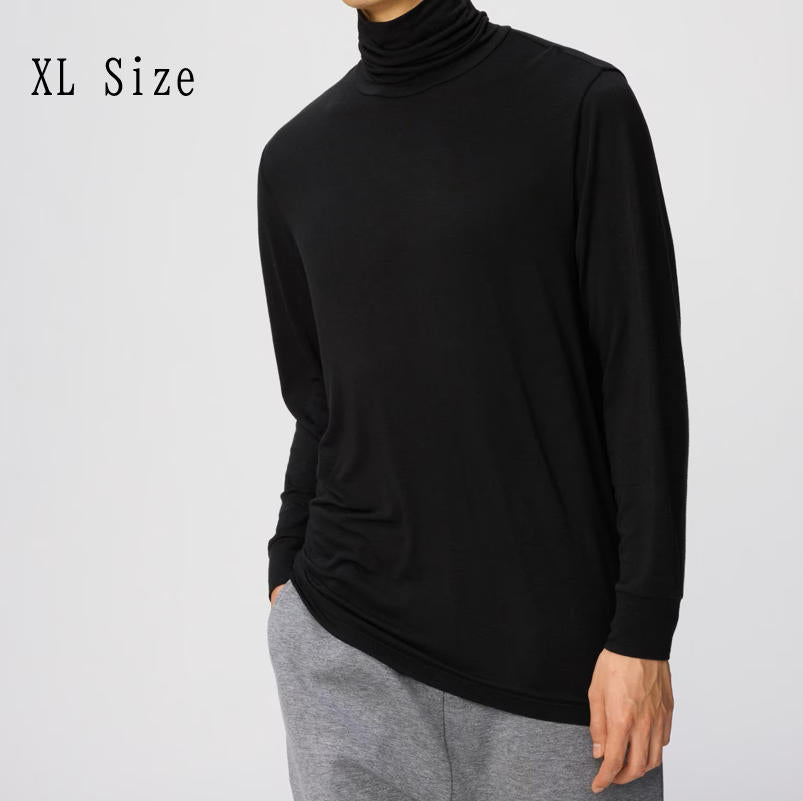 【日本直送】UNIQLO : C 男款 HEATTECH 極暖喀什米爾混紡高領九分袖發熱衣 2件組｜日和優選