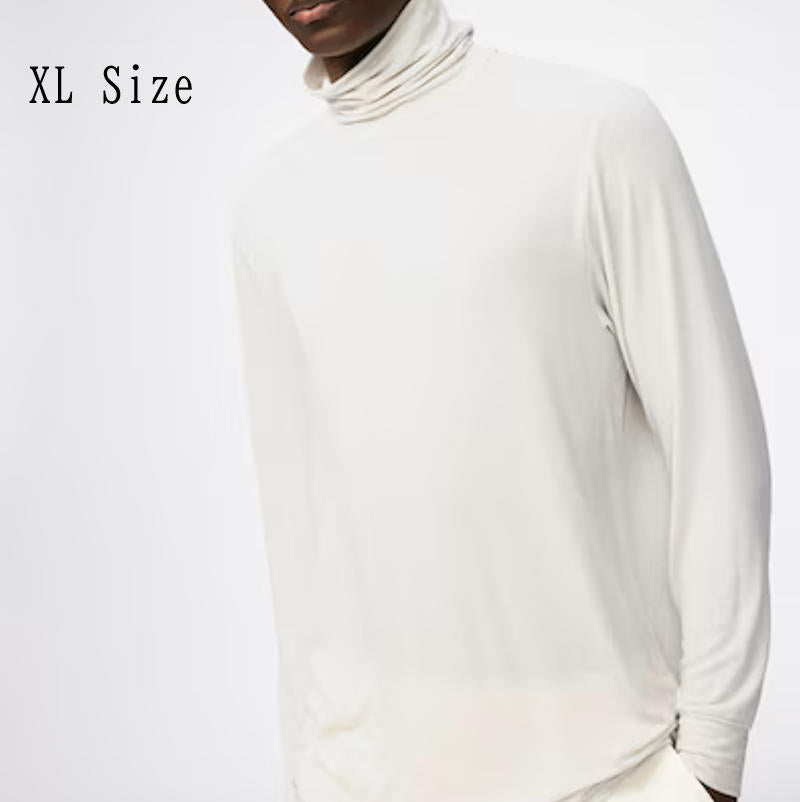 【日本直送】UNIQLO : C 男款 HEATTECH 極暖喀什米爾混紡高領九分袖發熱衣 2件組｜日和優選