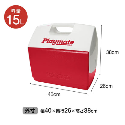 IGLOO PLAYMATE ELITE 15L 保冷箱尺寸規格示意圖