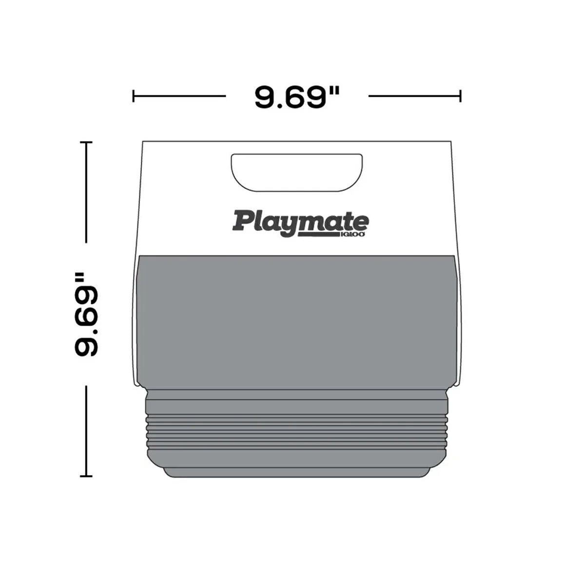 IGLOO PLAYMATE MINI 3L 保冷箱尺寸規格示意圖