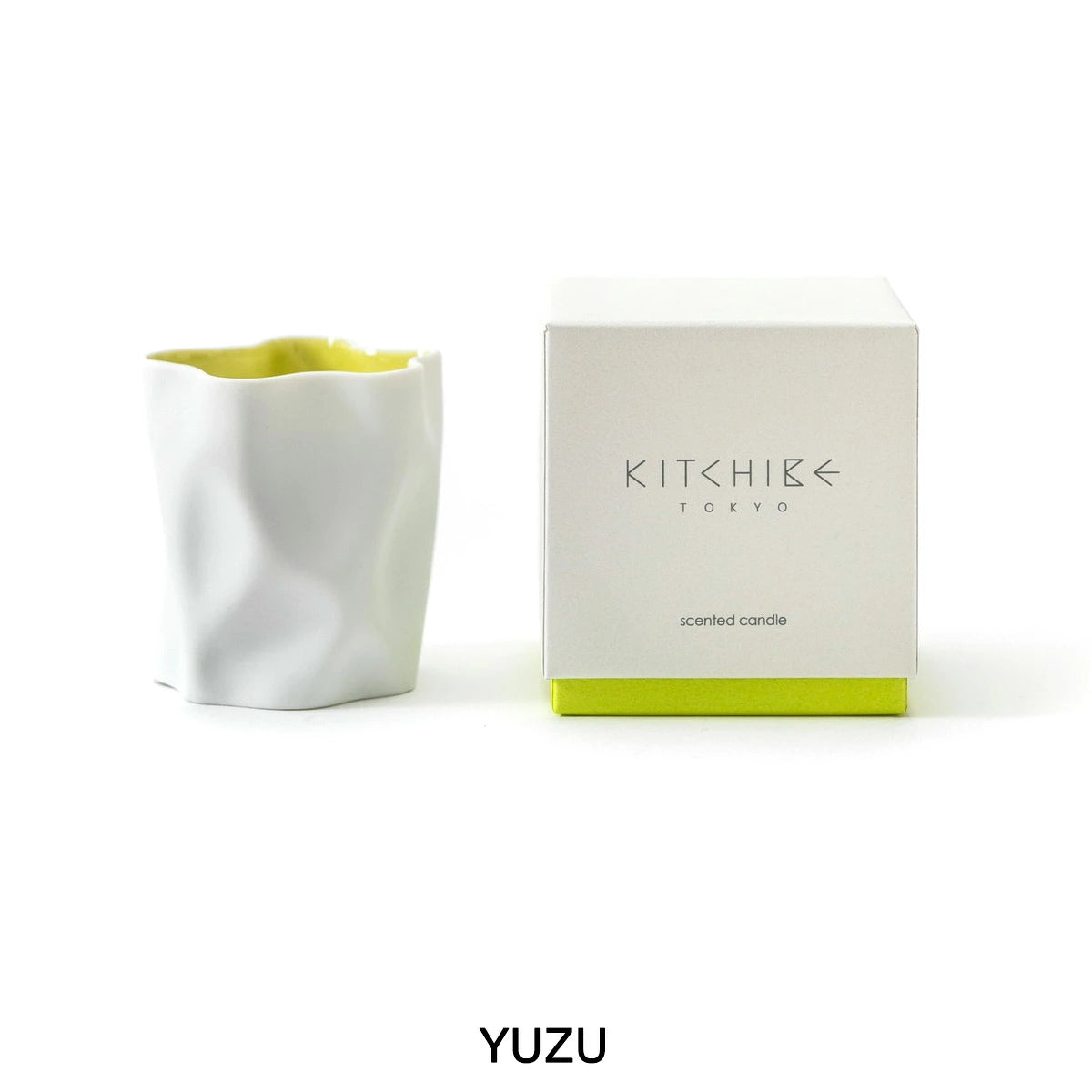 【日本直送】KITCHIBE Crinkle Candle 日本香氛蠟燭 180g｜抹茶・柚子・枯山水・和紙｜日和優選