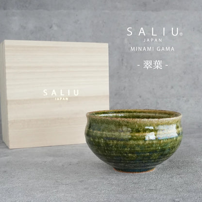 SALIU南窯翠葉抹茶碗品牌木盒包裝