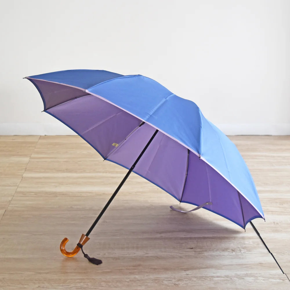 小宮商店 KASANE 甲州織藍紫晴雨兩用折疊傘 日本製